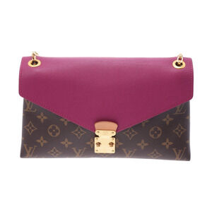 Louis Vuitton Monogram Pallas Chain Grape Leather Shoulder Bag